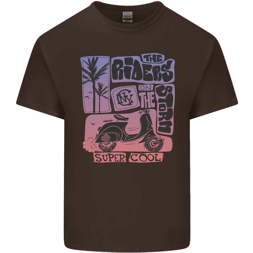 Scooter the Riders on the Storm Motorbike Unisexs Light Cotton TShirt