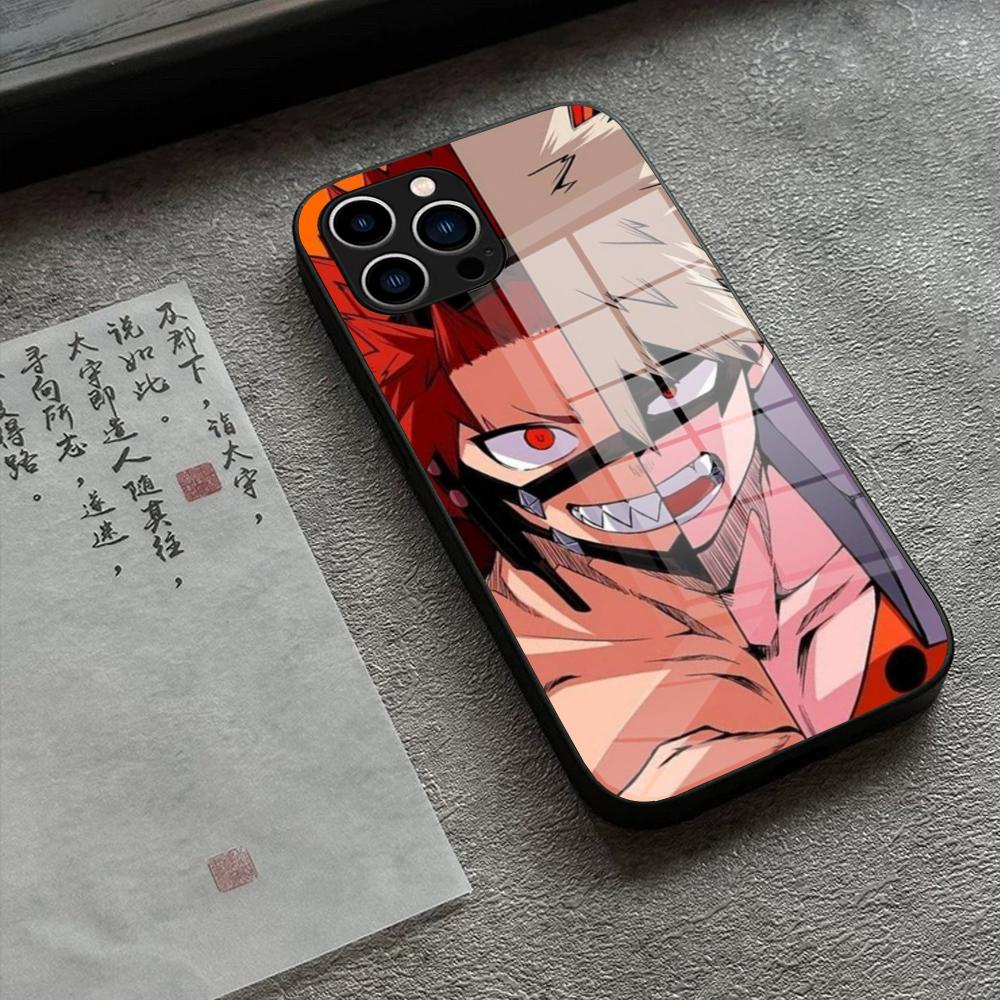 My Hero Academia Bakugou Katsuki  Phone Case Tempered Glass For IPhone 16 Promax 15 14 Pro 13 12 11 Plus X XS XR Phone Case