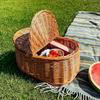 Picnic Basket - Creative Home - Brown - 45 X 30 X 38 Cm - Artisanal - Versatile