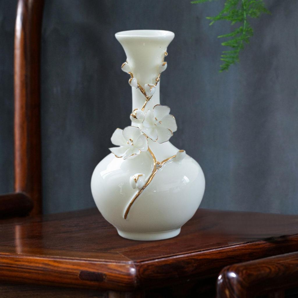 Ceramic Flower Vase Classic Minimalist Flower Arrangement Plant Pot for Farmhouse Office Table Centerpieces Desktop Decoration
