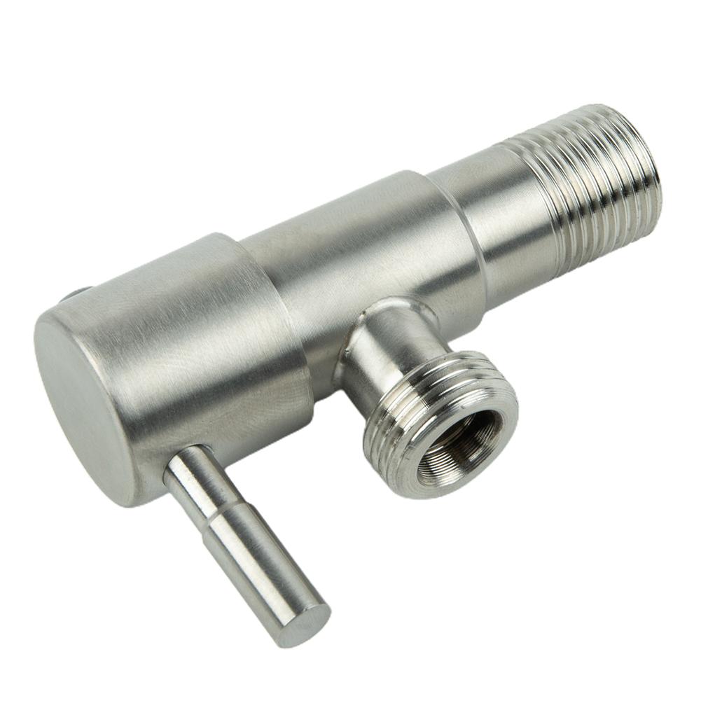 304 Stainless Steel Faucet Triangle Valve Replacement 1/2 Inch Thread Angle Filling Valves Parts Angle Triangle Valves For Basin