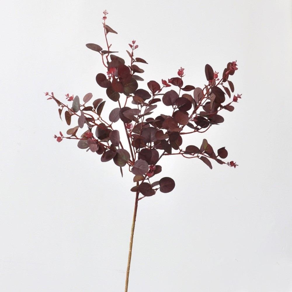 

New 75cm Eucalyptus Tree Branch Greenery Purple Red Artificial Plants Floral Arrangement Supplies Fake Leaf Garden Party фиолетовый