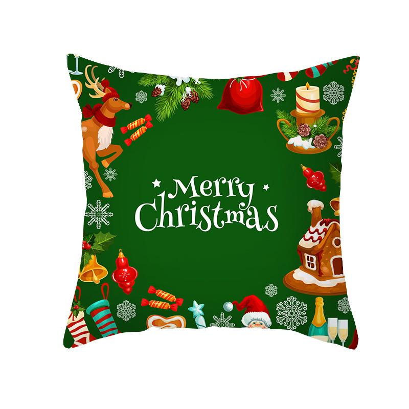 

Новая Рождественская Подушка Обнимашка Супермягкая Наволочка Дед Мороз Снежинка Снеговик Гостиная Дом Прикроватное Украшение Подушка Спинка 45 * 45Cm [without core]