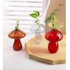 Transparent Glass Mushroom Vase - Home & Garden Hydroponic Planter, Adorable Round Pot for Summer Plants