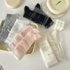 Chaussettes Fines en Maille Ajourée Printemps/Été pour Femmes, Style Chaussettes Bouclette Respirantes, Chaussettes Mi-mollet Simples et Polyvalentes pour Femmes
