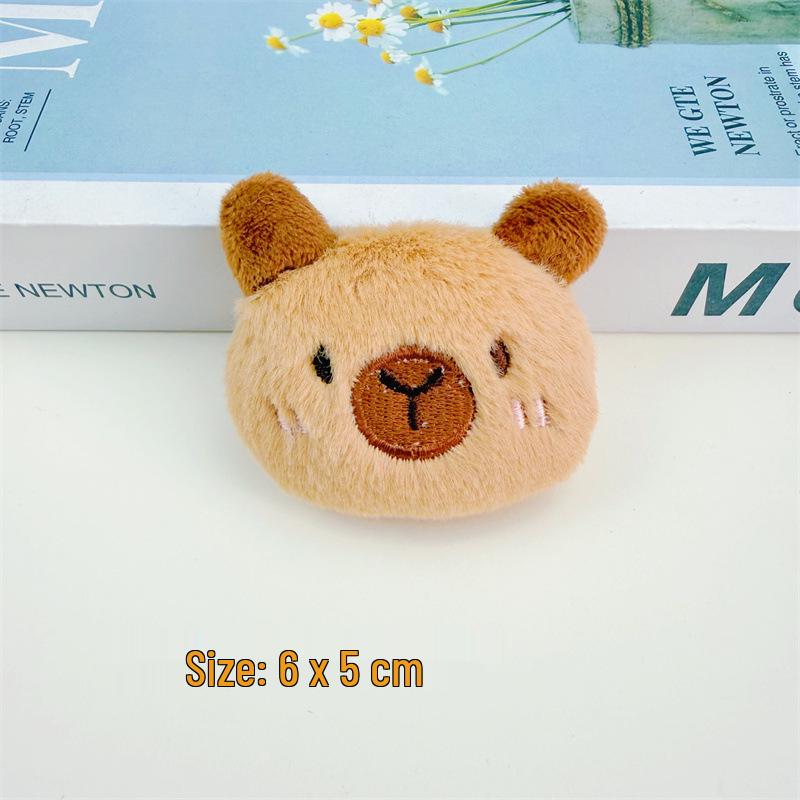

Cartoon Plush Capybara Doll Pendant & DIY Accessories - Stuffed Animal Hats, Shoes, Jewelry & Clothing Decorations Back Opening [Accessories]