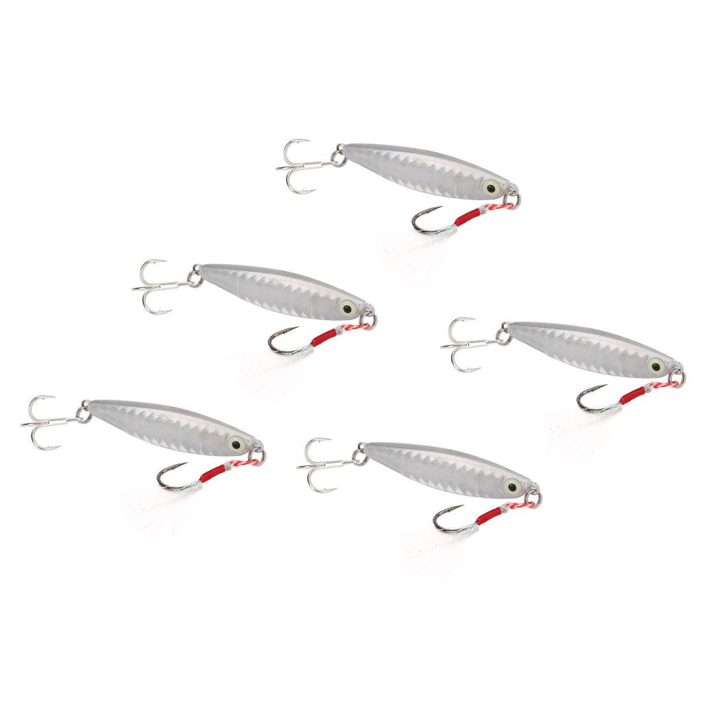 5Pcs 20g Vib Fishing Bait Metal Vib Hard Fishing Lure Artificial Hard Lures Fake Bait Silver