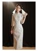 Elegant Autumn White Long-Sleeve Cheongsam for Young Women