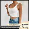 2025 Sexy European & American Nightclub Style Chest-Revealing Drawstring Long-Sleeve Vest