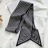 A Easy 37.01inch Long Black and White Striped Scarf, Perfect for Decorating A Commuting Shirt Can Be Used As A Small Neck Scarf Hair Tie Bag Accessory