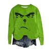 Women's Fashion Round Neck Pullover Long Sleeve Tee Christmas Printed Top