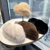 Fur Hat Women Warm Snow Ski Cap Female Faux Fox Fur Thick Warm Winter Hat Lady Windproof  Hat Ear Warmer Bonnet