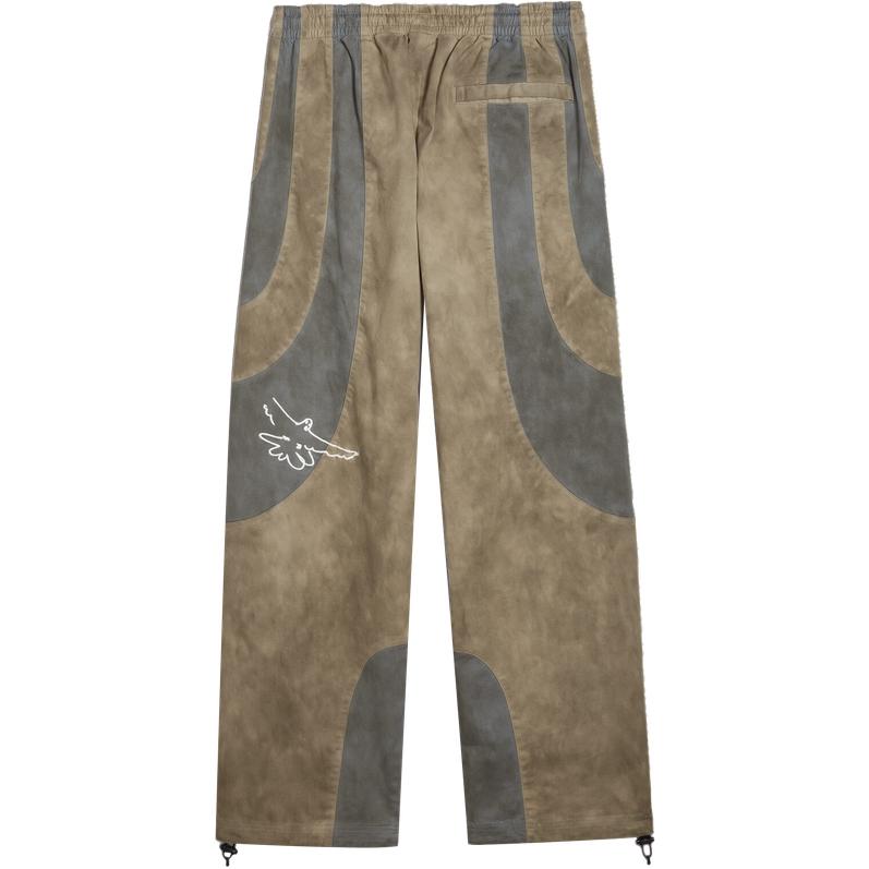 Puma X Kidsuper Color Block Comfortable Loose-Fit Woven Casual Pants Unisex Bottoms Marble-Gray 624079-94