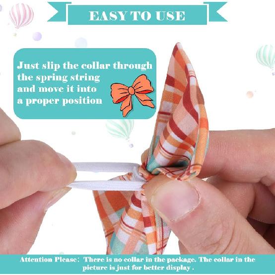 PAWCHIE Plaid Dog Bow Ties 6 Pcs - Cute Dog Collar Attachment Bow Ties, Collar Charms Accessories Fit Small Medium Large Dogs Puppies Cat for Party