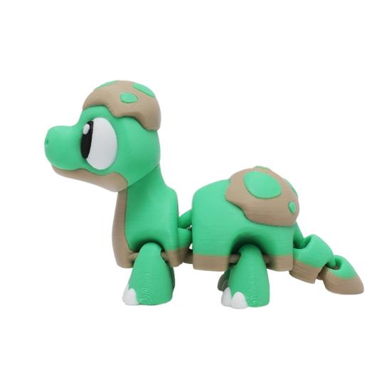 

Мультяшная фигурка динозавра, напечатанная на 3D-принтере, с подвижными суставами, модель зеленого динозавра