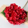 Artificial Hydrangea Single Stem with Leaves - Fake Flower for Wedding, Home, and Photography Decor