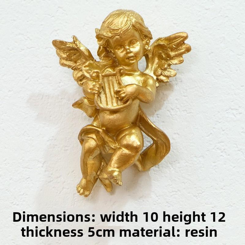 BEPAN European light luxury resin gold little angel wall decoration Swallow nail free wall decoration wall hanging
