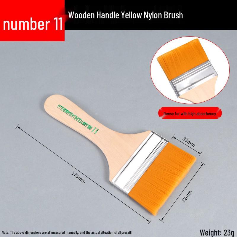 Nylon Soft Bristle Industrial Paint & Art Brush - Small BBQ & Lab Use