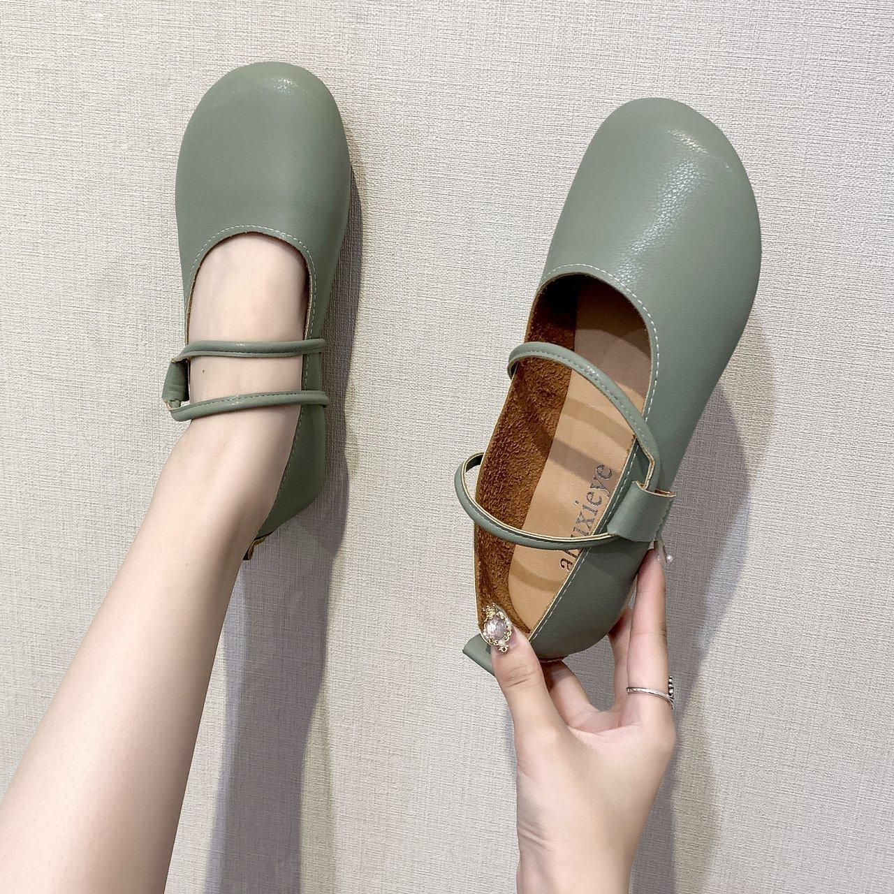 

Новые модные туфли на плоской подошве для женщин из искусственной кожи, повседневная обувь на мягкой подошве, весна/осень, удобные женские туфли-лодочки, прогулочная обувь Zapatos De Mujer 40 зелёный