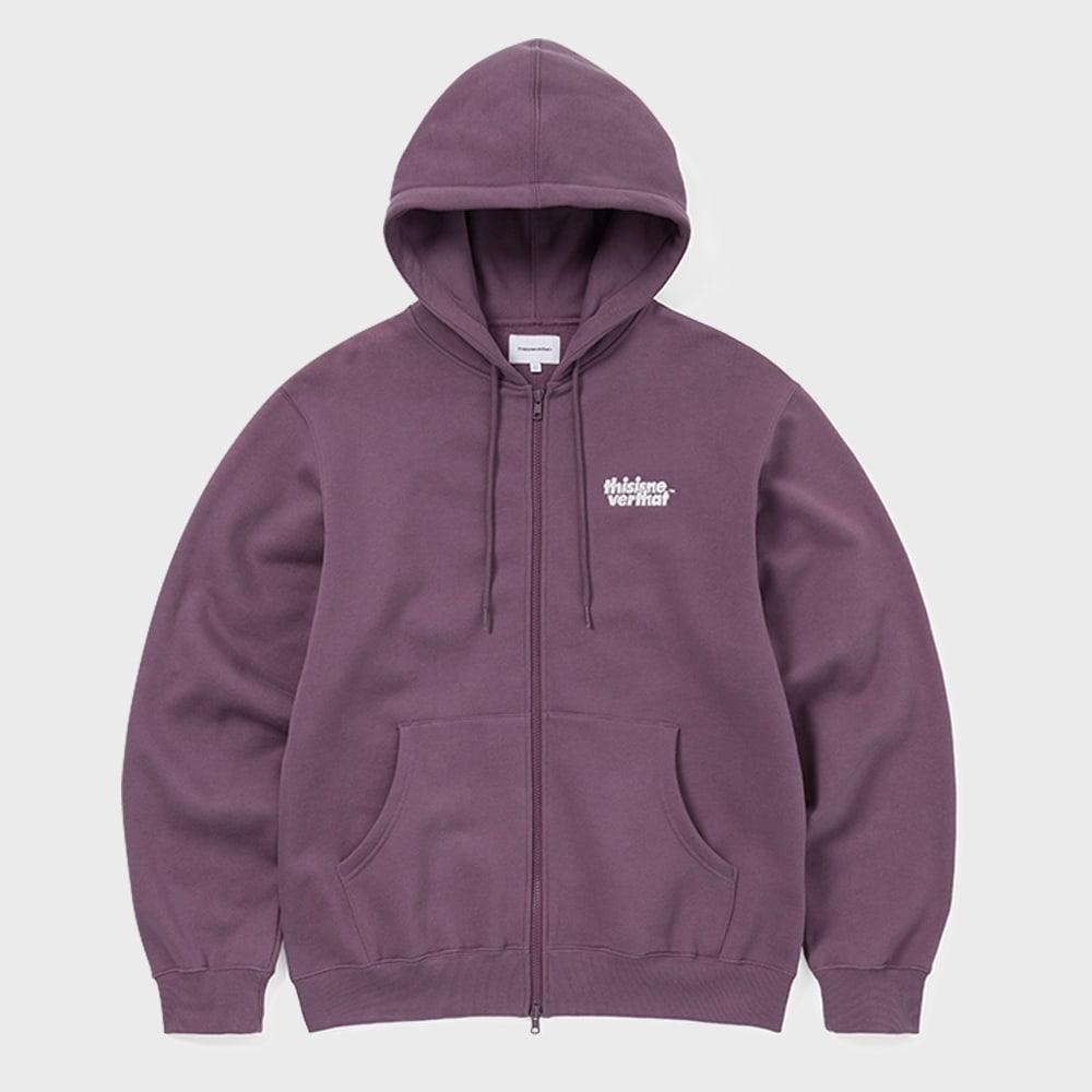 ThIs Is Never That Ol Logo Zip Up Hoodie Maroon S