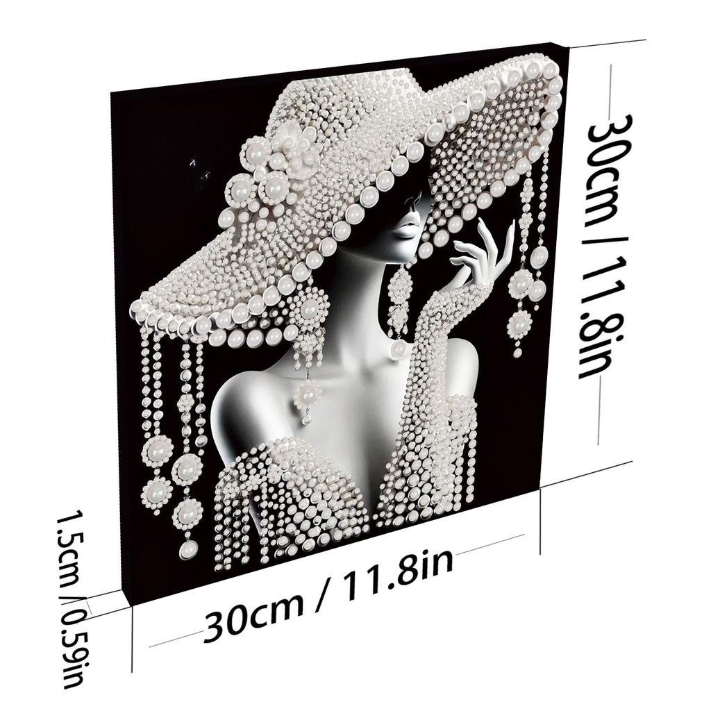 Damen DIY Perlen Diamant Kunst Kits Mit Rahmen Diamant Punkte Malereien Bild Kunsthandwerk für Erwachsene/Anfänger Geschenk Heimdeko