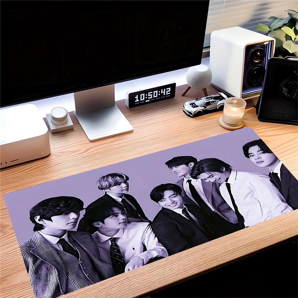 Kpop Stars United Large Gaming Mouse Pad Nonslip Rubber Base Waterproof Desk Mat For Office Pc Laptop