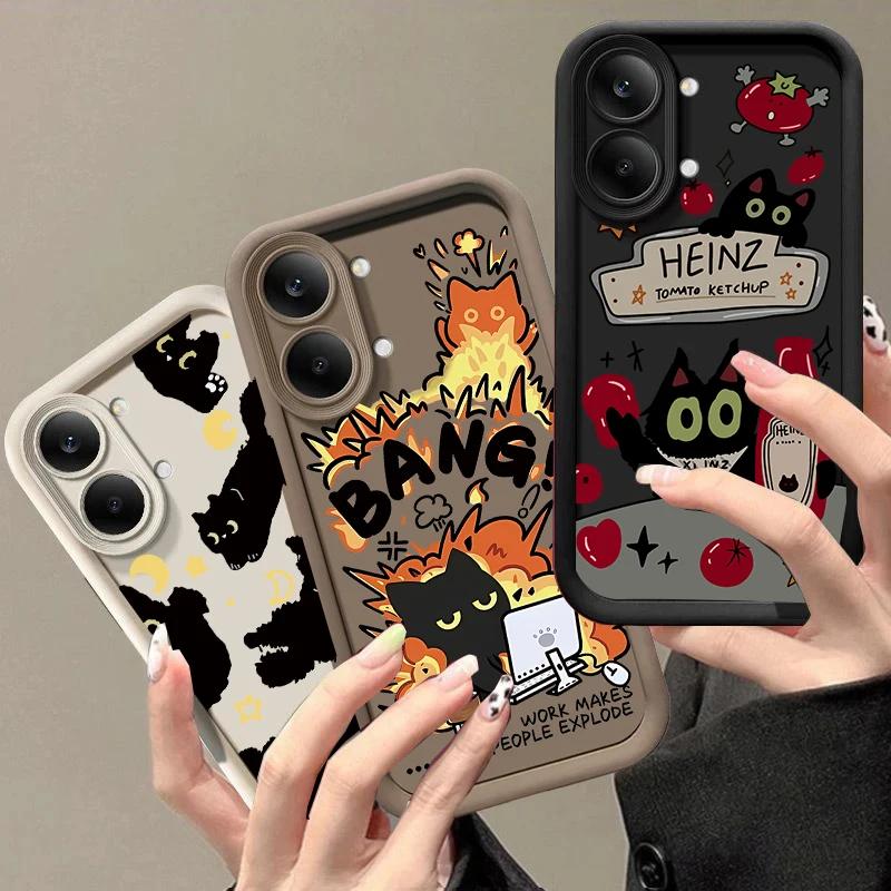 Funny Bang Cat Matte TPU Phone Case For Xiaomi 15T 14T POCO X8 Pro Max X7 X3 X5 X6 F5 F3 X5 F7 M7 M3 M6 Pro F8 15 Ultra 5G Couqe