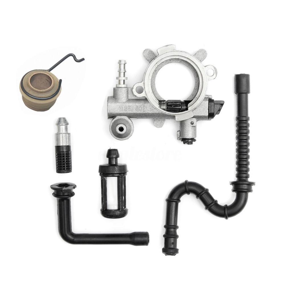 Fuel System Oil Pump Filter Worm Rod Pipe for 034 036 MS360 Chainsaw 1125 640 3201 Including Fuel and Oil Pipes With Hook