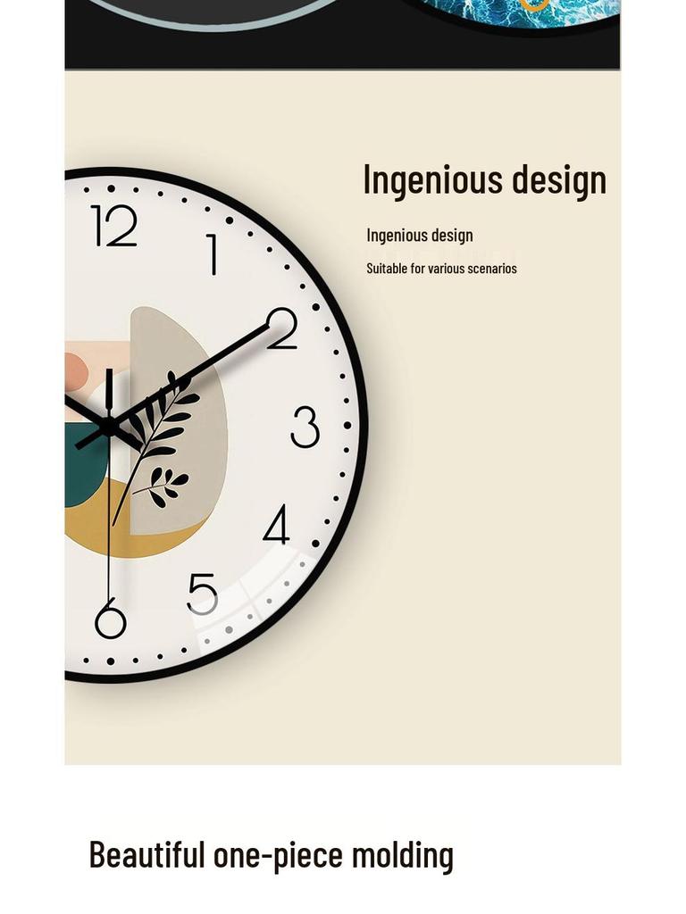 8" (20cm) Nordic Light Luxury Silent Wall Clock for Living Room or Bedroom