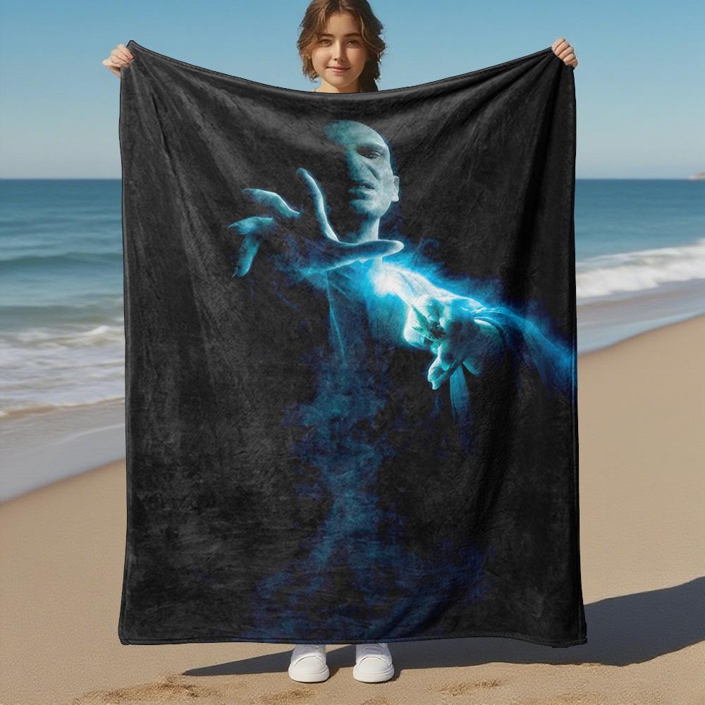 1pc dark magic wand smoke Outdoor Flannel Throw Blanket All Season Soft Warmth,Home Decor 1031259