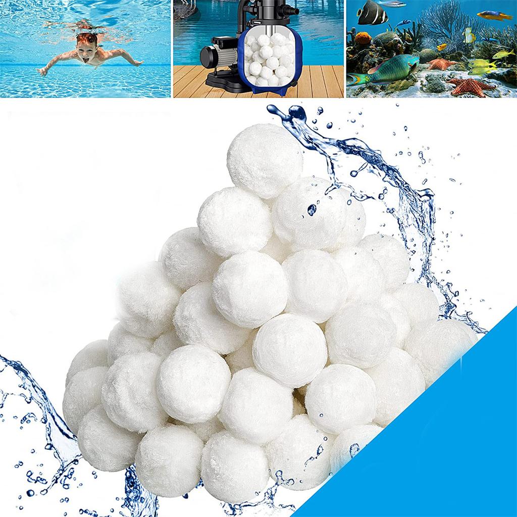 200g Pool Filter Balls Pool Cleaning Ball Household Sweeping Accessory for Indoor Outdoor Traveling Camping