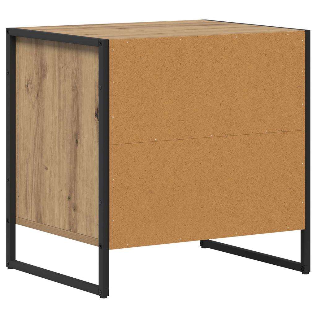 Nightstand Set of 2 Rustic Oak Design 50 x 39.5 x 50 cm