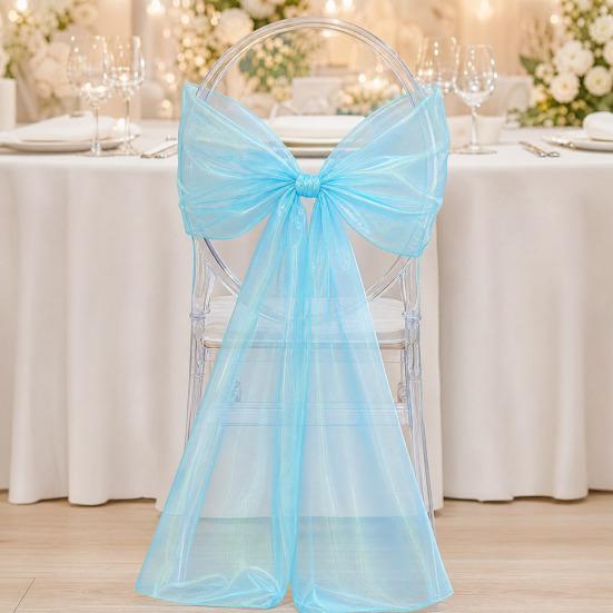 Organza Fabric for Wedding Decorations Party Wear, 2 Yards Long 59-Inch Wide, Rainbow Holographic Gauze for DIY Photography Backdrops, Personalized