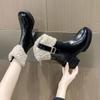 Small High-heeled Fluffy Boots for Women's New Thin Knight Boots, Heightening Tube and Velvet Snow Boots