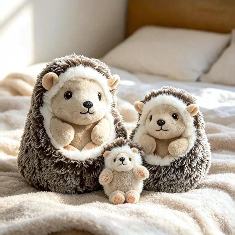 Soft Huggable Hedgehog Plush Ball Toy Stuffed Animal Doll 1Pcs for Kids Bedtime Companion Gift Home Decor