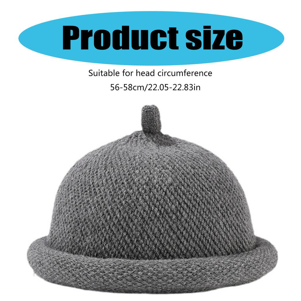 Japanese Beanie Hat for Various Head Size Winter Autumn Thickened Pullover Hat for Casual Travel Street Wear Domed Hat