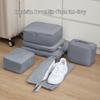 Wrinkle-free Memory Fabric Travel Storage Set: Tear-resistant, Waterproof, Moisture-proof Suitcase Organizers