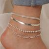 Minimalist Style Silver Sexy Personality Women's Chain Feet Chain Copper Plated Silver Hypoallergenic Girl Chain Feet Chain