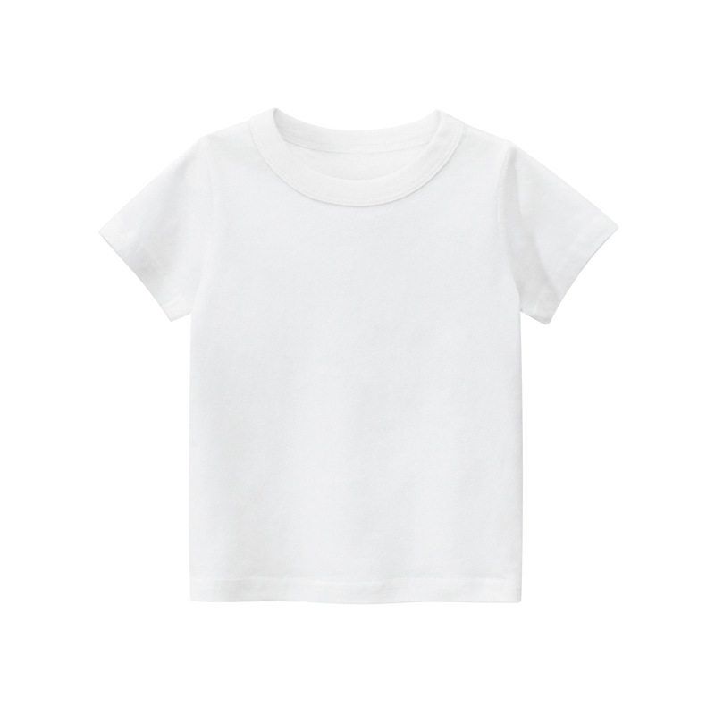 27Kids round Neck No Pattern Children's 9-Color Short-Sleeved T-shirt