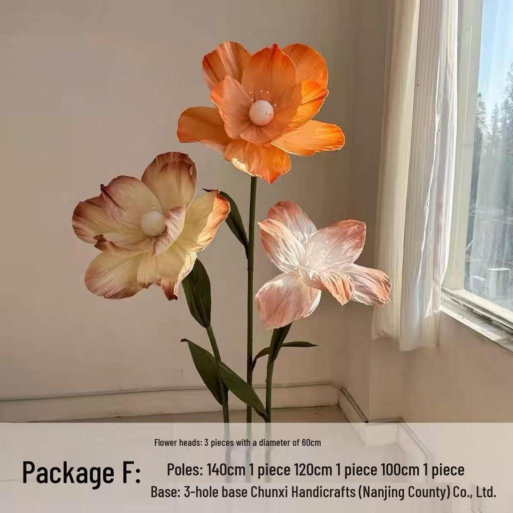 Giant Coffee-Colored Autumn Paper Poppy Flowers for Wedding and Window Displays