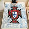 Coperta in Flanella Stampata Calcio Portogallo, morbido plaid per camera da letto divano, lavabile, merchandising tifoso di calcio, ottimo regalo.