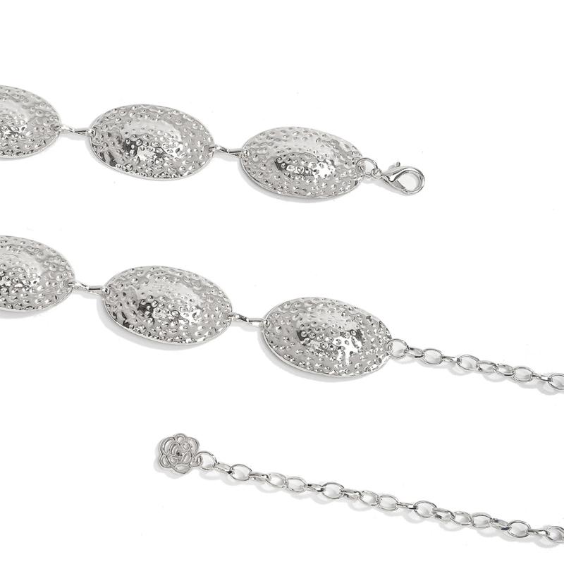 Geometric Sea Shell Design Waist Chain Adjustable Length Chain Belt For Women Teens Dress Pants Fashion Accessories