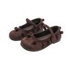 Simple Retro Kids Leather Shoe Round-toe Tassel Ballet Flats for Girls Fashion Versatile Children Causal Shallow Moccasins Shoes