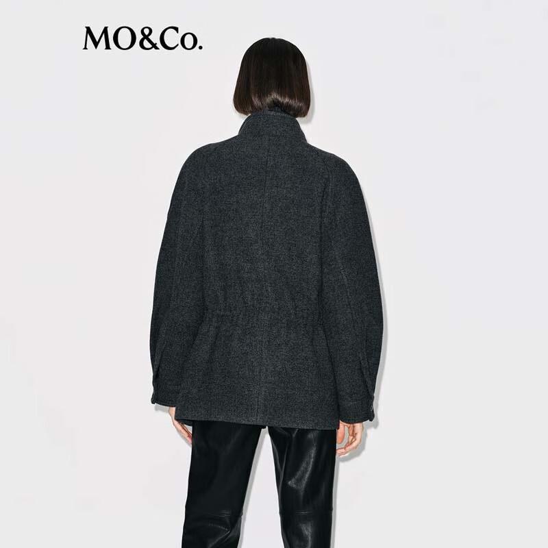MO&Co. Women's Knit Patchwork Wool Coat