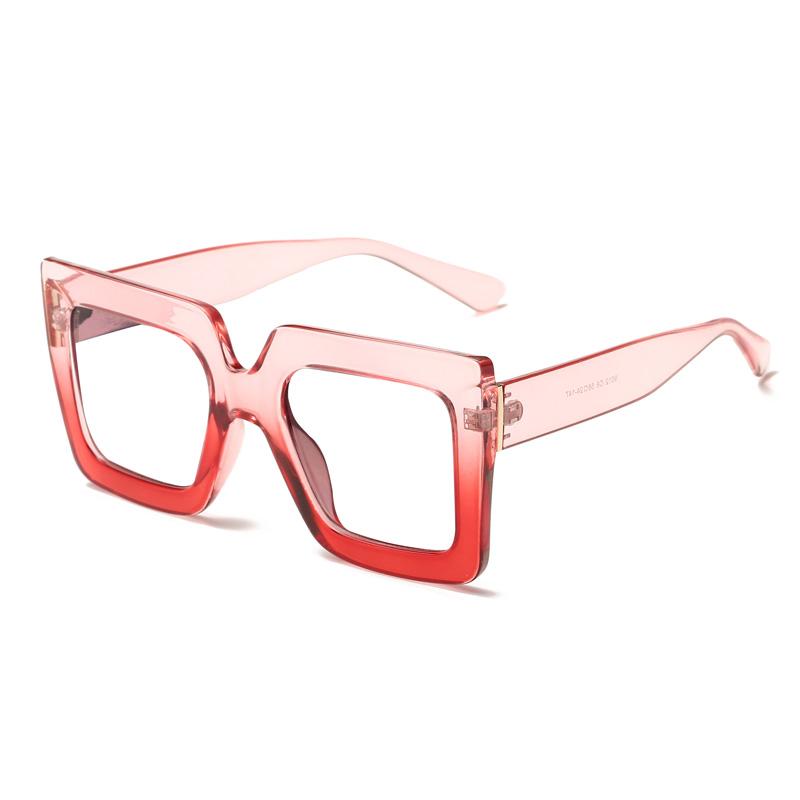 New Women Classic Square Classic Large Frame Flat Glasses Fashion Men Rectangle Design Sun Glasses Retro Glasses Uv400