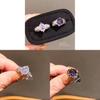 Zircon Oval Geometric Fashion Ring For Women Elegant Jewelry Accessory
