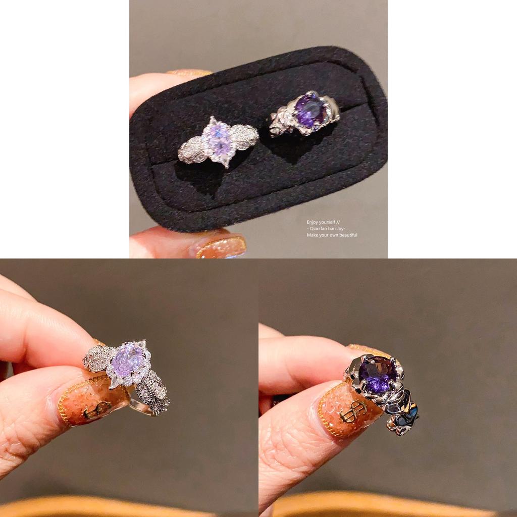 Zircon Oval Geometric Fashion Ring For Women Elegant Jewelry Accessory