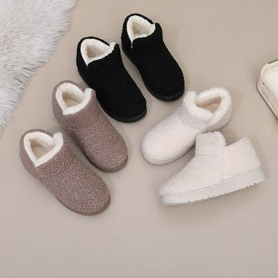 Mode Femme Vieux Pékin Plus Velours Chaud Montantes Semelles Épaisses Chaussures en Coton, Semelles Souples Antidérapantes Vêtements d'Extérieur Bottes en Coton Laine