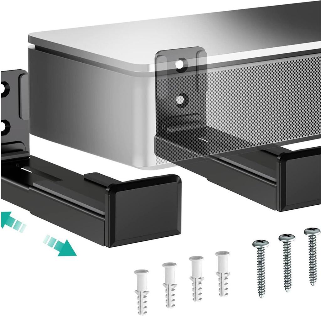 Universal Metal Speaker Wall Mount Bracket Anti Vibration Silicone Pad Easy Setup Stable for Bluetooth-compatible Sound Systems