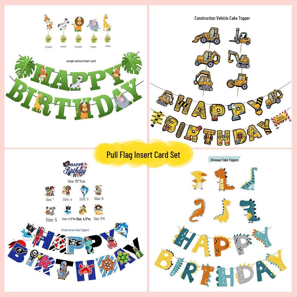 Birthday & Holiday Fishtail Bunting Banner for Parties